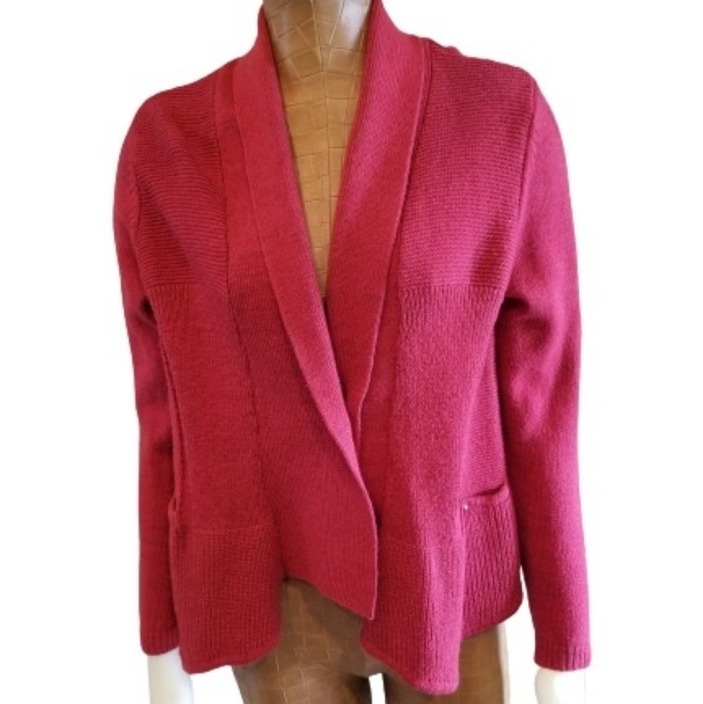 Shawl Collar Knit Cardigan with Designer Details